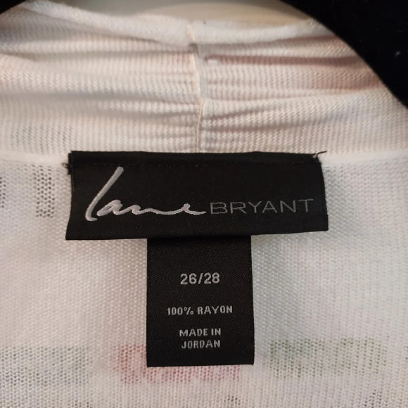 Lane Bryant White Cropped Short Sleeve Cardigan in Size 26/28 - Picture 2 of 9